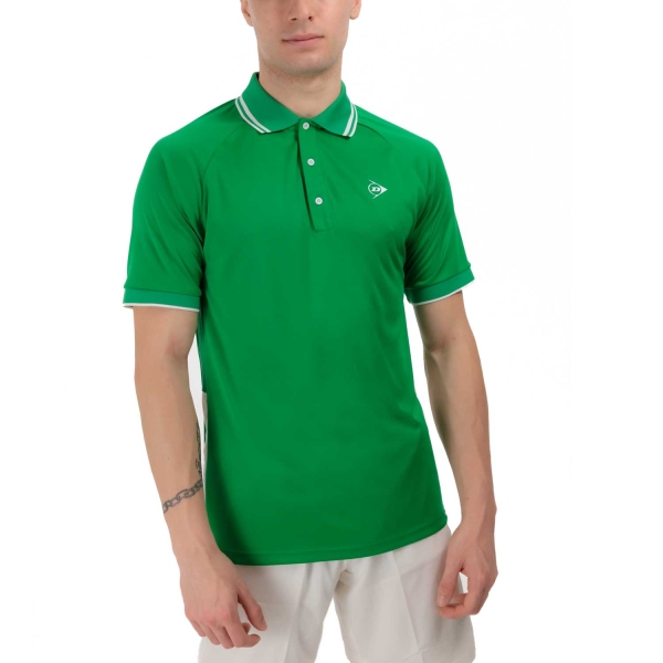Polo Padel Hombre Dunlop Club Polo  Green/White 880170