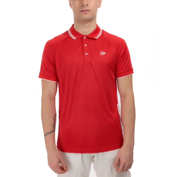 Polo Padel Hombre Dunlop Club Polo  Red/White 880167