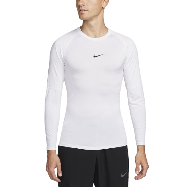 Men's Padel Shirt and Hoody Nike DriFIT Pro Shirt  White/Black FB7919100