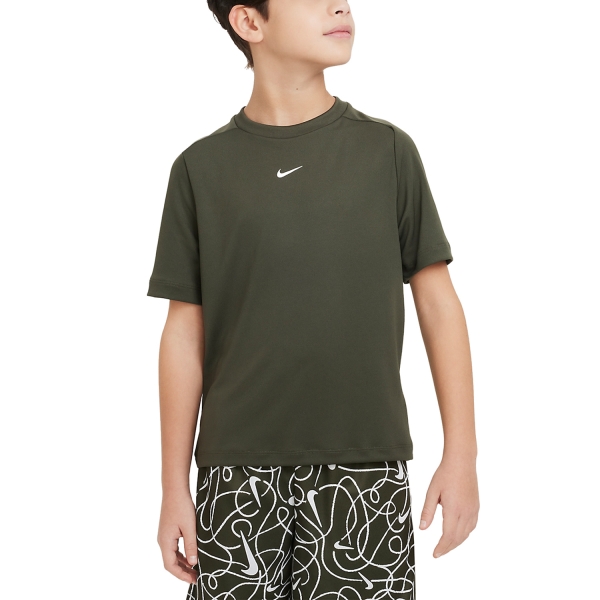 Polo y Camiseta Padel Niño Nike DriFIT Multi Camiseta Nino  Cargo Khaki/White DX5380325