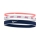 Nike Logo x 3 Mini Hairbands - Bright Mango/White/Midnight Navy