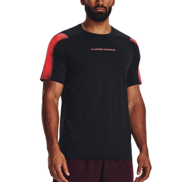 Men's T-Shirt Padel Under Armour HeatGear Armour TShirt  Black/Beta 13771600003