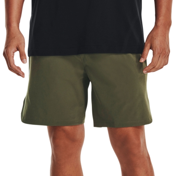 Men's Padel Shorts Under Armour Peak Woven 6in Shorts  Marine Od Green/Black 13767820390