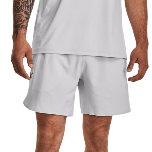 Men's Padel Shorts Under Armour Peak Woven 6in Shorts  Halo Gray/Black 13767820014