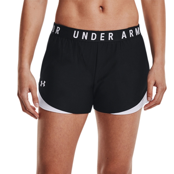 Falda y Shorts Padel Mujer Under Armour Play Up 3.0 3in Shorts  Black/White/White 13445520002