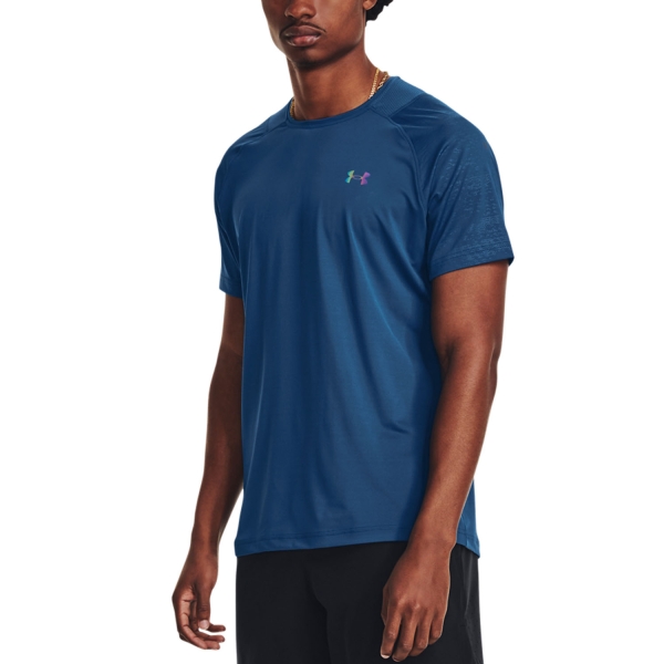Men's T-Shirt Padel Under Armour Rush Emboss TShirt  Varsity Blue 13767900426