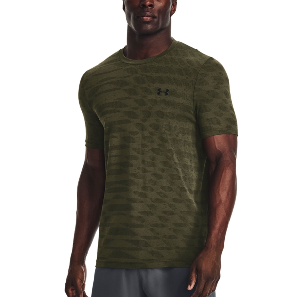 Men's T-Shirt Padel Under Armour Seamless Novelty TShirt  Marine Od Green/Black 13792810390