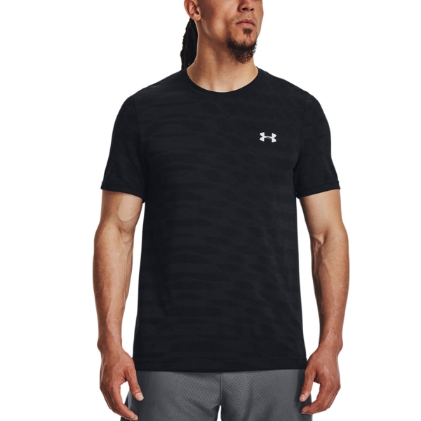 Camiseta Padel Hombre Under Armour Seamless Novelty Camiseta  Black/Mod Gray 13792810001