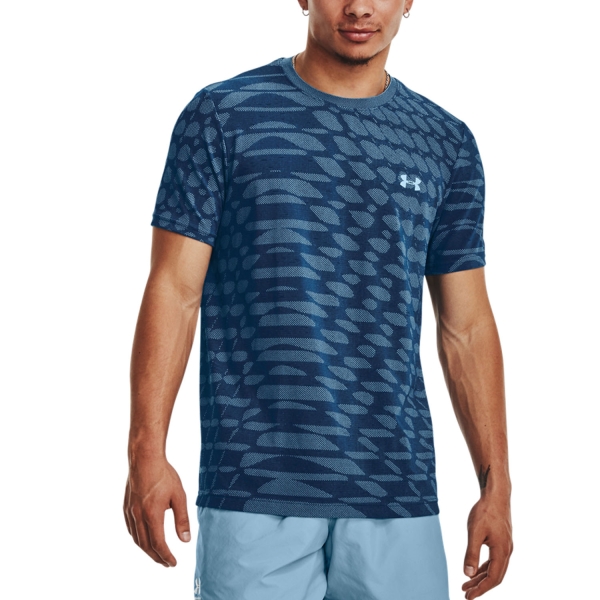 Men's T-Shirt Padel Under Armour Seamless Novelty TShirt  Varsity Blue 13792810426