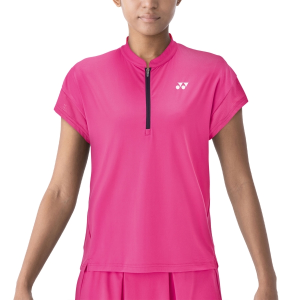 Women's Padel T-Shirt and Polo Yonex Tournament Polo  Rose Pink TWL20696RP