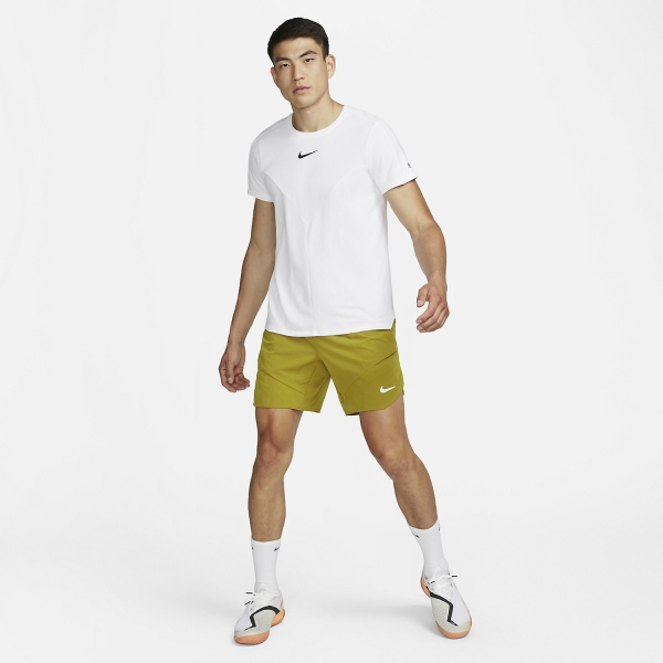 Nike Dri-FIT Advantage 7in Shorts - Bronzine/Lime Blast/White
