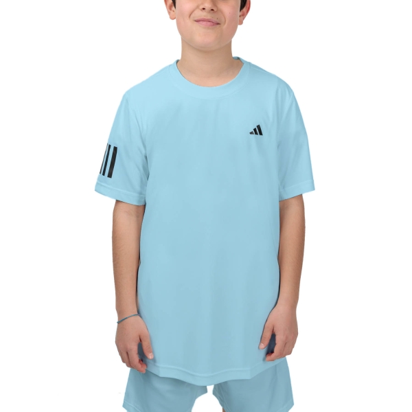 Polo y Camiseta Padel Niño adidas Club 3 Stripes Camiseta Nino  Light Aqua IJ3123