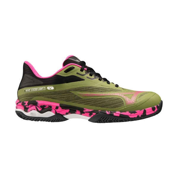 Women's Padel Shoes Mizuno Wave Exceed Light 2 Padel  Calliste Green/Pink Glo/Black 61GB232391