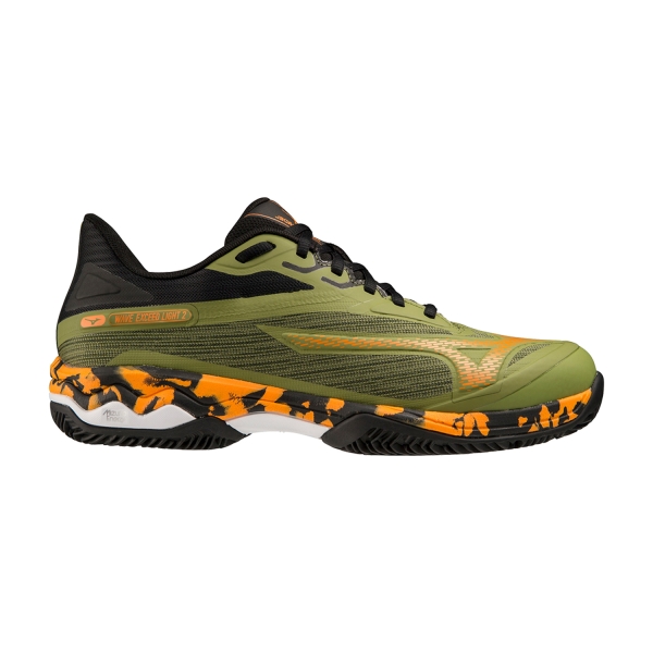 Men's Padel Shoes Mizuno Wave Exceed Light 2 Padel  Calliste Green/Vibrant Orange/Black 61GB232290