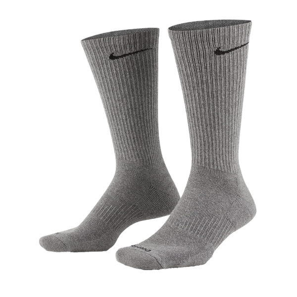 Padel Socks Nike Everyday Plus Cushioned x 6 Socks  Carbon Heather/Black SX6897065