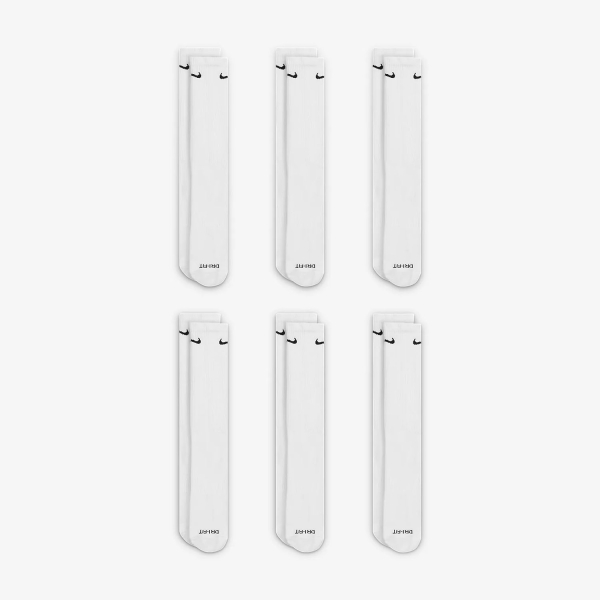 Calze Padel Nike Everyday Plus Cushioned x 6 Calze  White/Black SX6897100