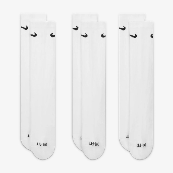 Calze Padel Nike Everyday Plus Cushioned x 3 Calze  White/Black SX6888100