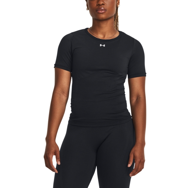 Women's Padel T-Shirt and Polo Under Armour Seamless TShirt  Black/White 13791490001