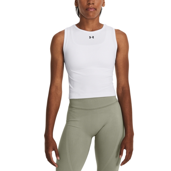 Top Padel Mujer Under Armour Seamless Top  White/Reflective 13791480100
