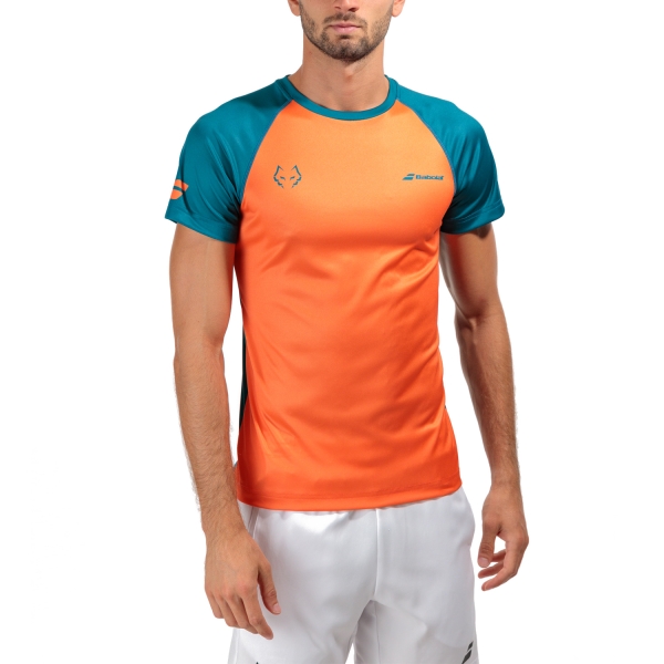 Men's T-Shirt Padel Babolat Lebron TShirt  Orange/Dark Blue 6MS230116015