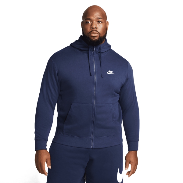 Men's Padel Shirt and Hoody Nike Sportswear Club Hoodie  Midnight Navy/White BV2645410
