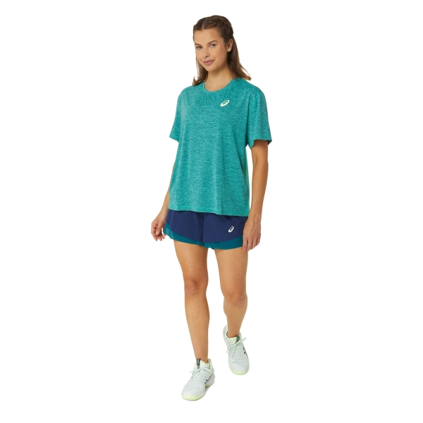 Asics Nagino 2 in 1 3.5in Shorts - Blue Expanse/Rich Teal