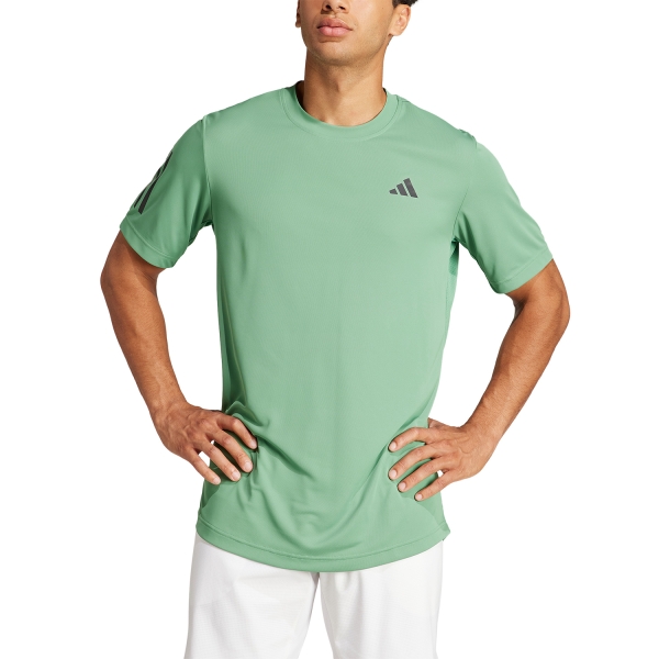 Men's T-Shirt Padel adidas Club 3 Stripes TShirt  Preloved Green IP1890
