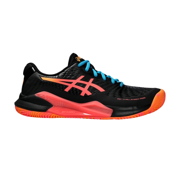 Men's Padel Shoes Asics Gel Challenger 14 Padel  Black/Blazing Coral 1041A477001