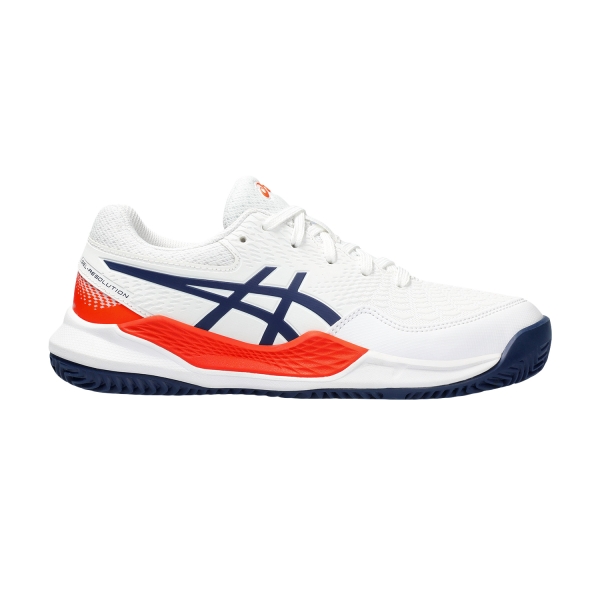 Junior's Padel Shoes Asics Gel Resolution 9 GS Clay Junior  White/Blue Expanse 1044A068103