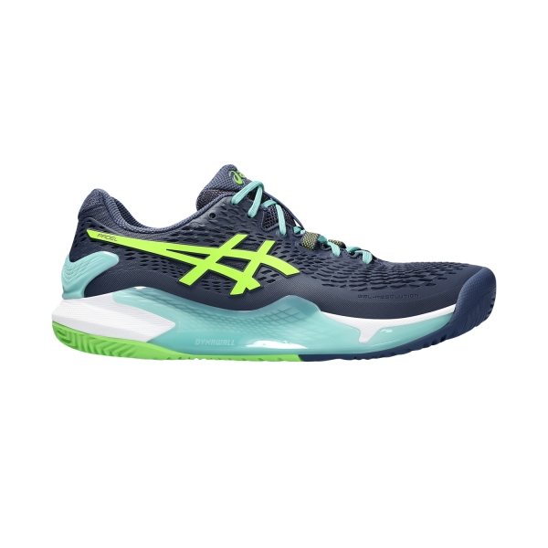 Zapatillas Padel Hombre Asics Gel Resolution 9 Padel  Thunder Blue/Electric Lime 1041A334402