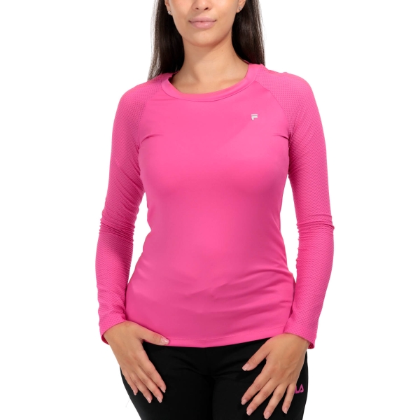 Women's Padel Shirts & Hoodies Fila Gracie Shirt  Fuchsia Purple XFL232128590
