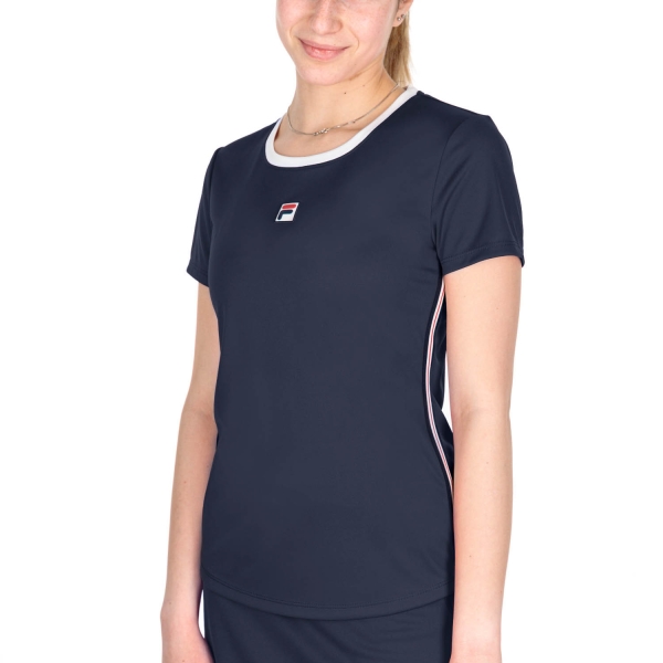 Women's Padel T-Shirt and Polo Fila Lucy TShirt  Peacoat Blue FBL212130E100