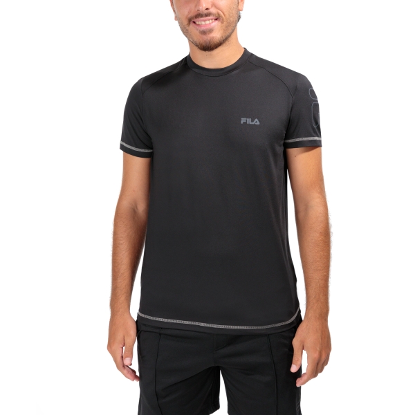 Men's T-Shirt Padel Fila Moritz TShirt  Black XFM232010900