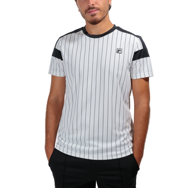 Men's T-Shirt Padel Fila Stripes Jascha TShirt  White Alyssum Stripes FRM2320112013