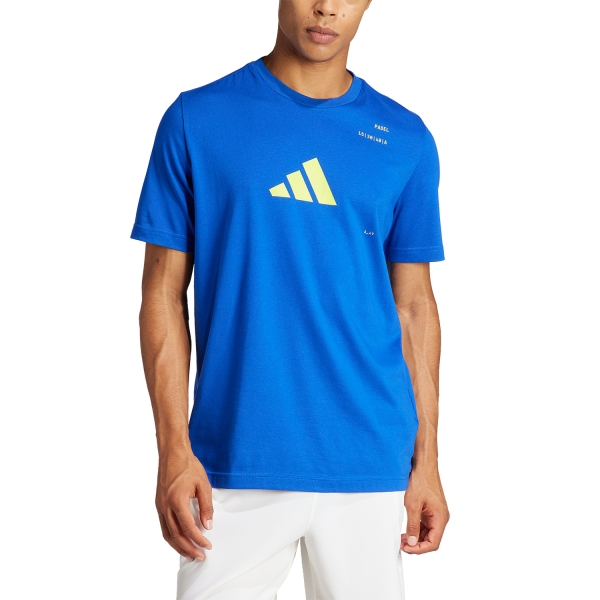 Camiseta Padel Hombre adidas Graphic Logo Camiseta  Team Royal Blue IS2402