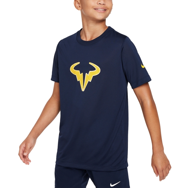 Boy's Padel Polos and Shirt Nike DriFIT Rafa TShirt Boy  Obsidian DX9535451