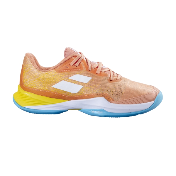 Women's Padel Shoes Babolat Jet Mach 3 Clay  Coral/Gold Fusion 31S246856018