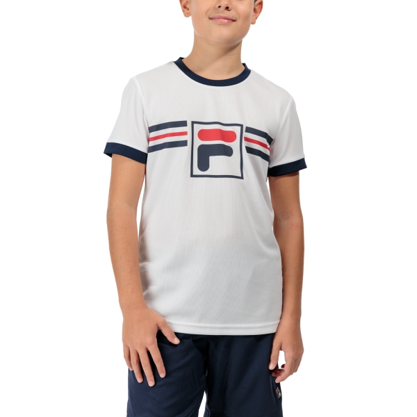 Boy's Padel Polos and Shirt Fila Oscar TShirt Boy  White FJL231029001