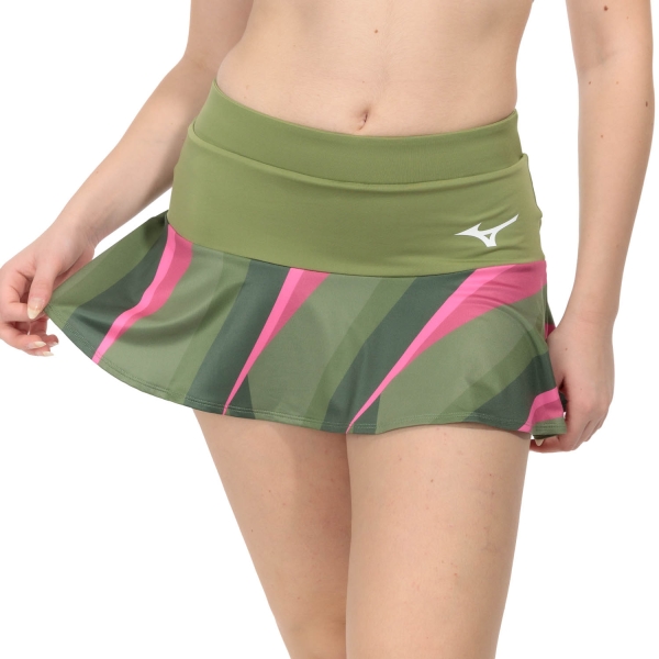 Women's Padel Skirts and Shorts Mizuno Release Flying Skirt  Calliste Green 62GBA70133