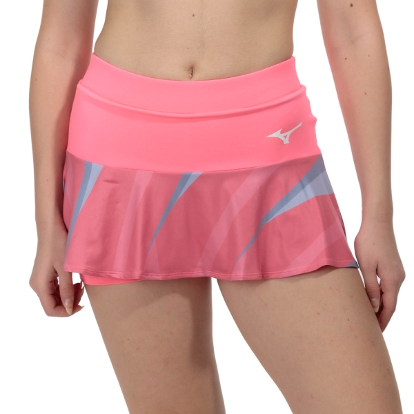 Falda y Shorts Padel Mujer Mizuno Release Flying Falda  High Vis Pink 62GBA70164