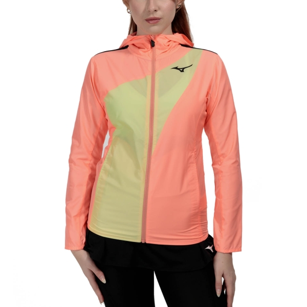 Women's Padel Jacket Mizuno Release Jacket  Candy Coral/Luminous 62GEA70158