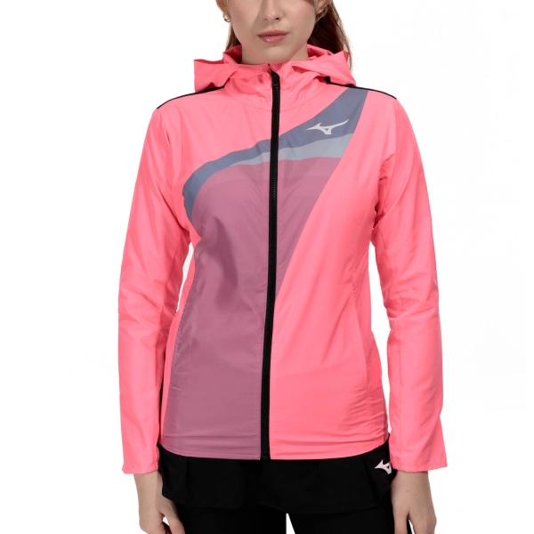 Women's Padel Jacket Mizuno Release Jacket  High Vis Pink 62GEA70164