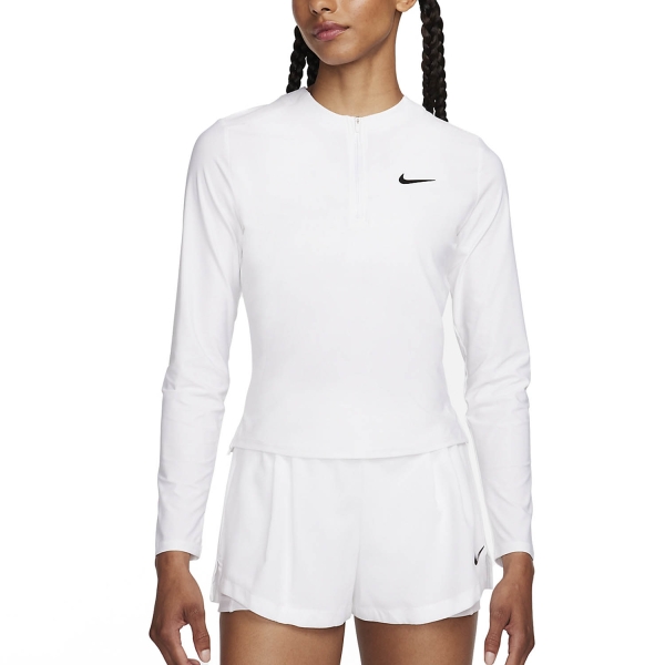 Women's Padel Shirts & Hoodies Nike Advantage Shirt  White/Black FV0257100