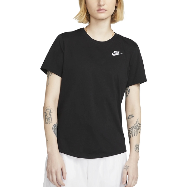 Women's Padel T-Shirt and Polo Nike Club Essentials TShirt  Black DX7902010