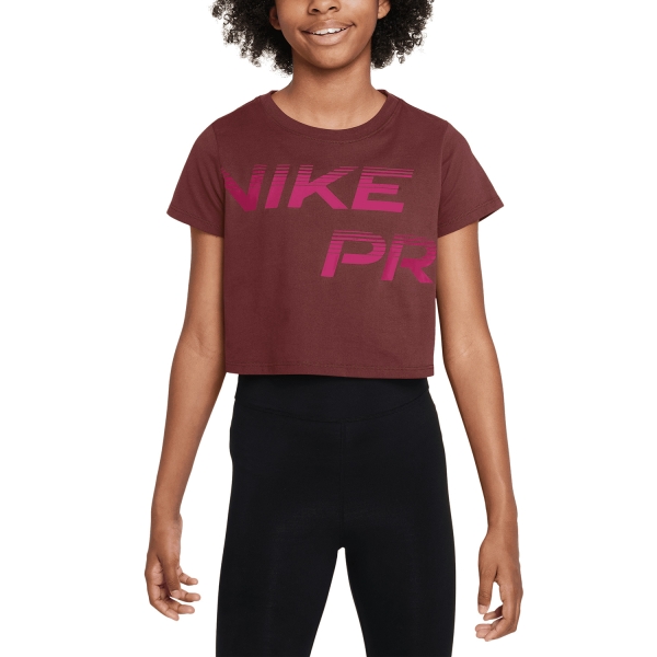 Girl's Padel Tanks and Shirts Nike DriFIT Essential TShirt Girl  Dark Team Red FN9691619