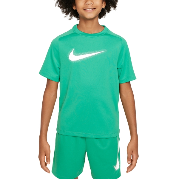 Boy's Padel Polos and Shirt Nike DriFIT Icon TShirt Boy  Stadium Green/White DX5386324