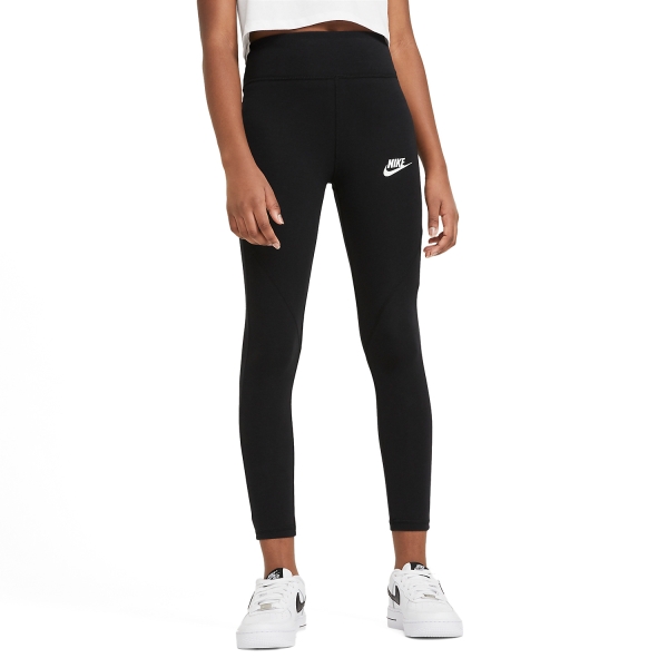 Girl's Padel Pants Nike Favorites Logo Tights Girl  Black/White CU8248010