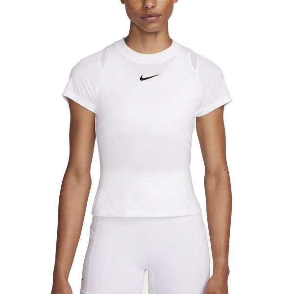Women's Padel T-Shirt and Polo Nike Court DriFIT Advantage TShirt  White/Black FV0261101