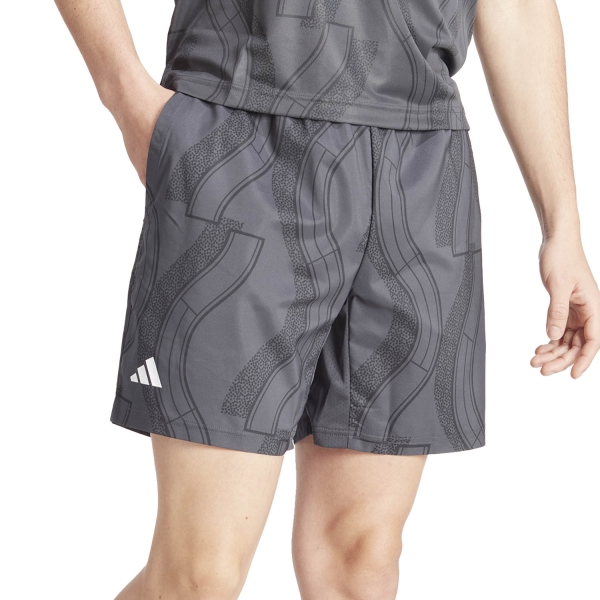 Men's Padel Shorts adidas Club Graphic 7in Shorts  Carbon/Black IP1884
