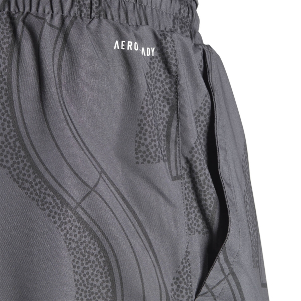 adidas Club Graphic 7in Shorts - Carbon/Black